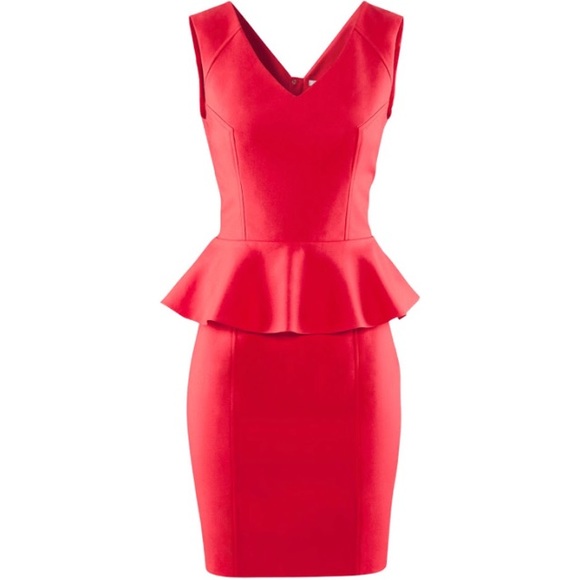 H&M Red Peplum Dress - Picture 2 of 8